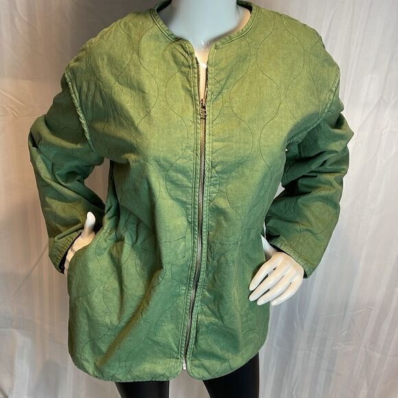UNIVERSAL THREAD Sage Green Zip Up Jacket Patch Pocket‎ Size M - Picture 9 of 12